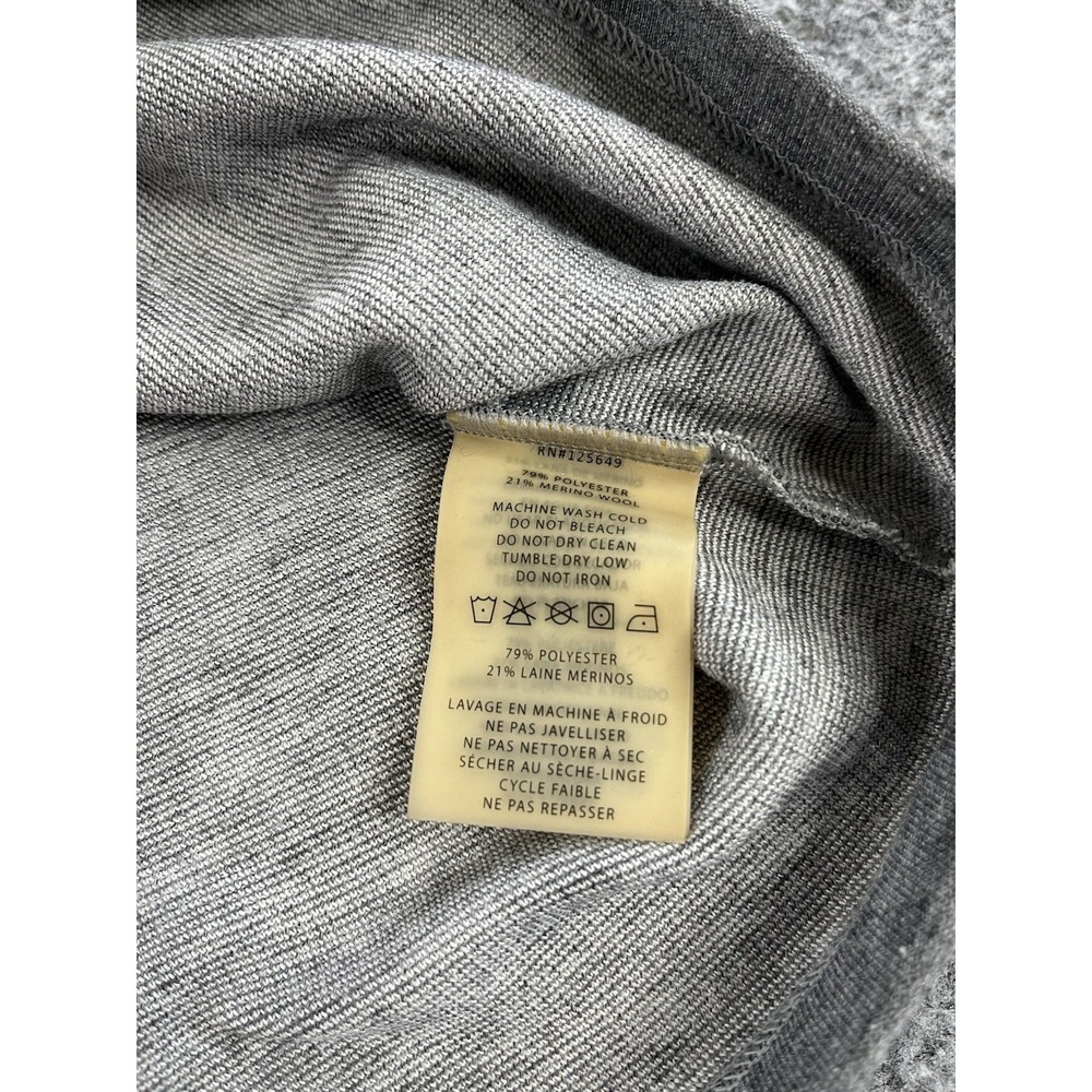 Aether Long Sleeve Polo Shirt Mens XL Merino Wool Heathered Gray Soft Casual EUC - Picture 6 of 9